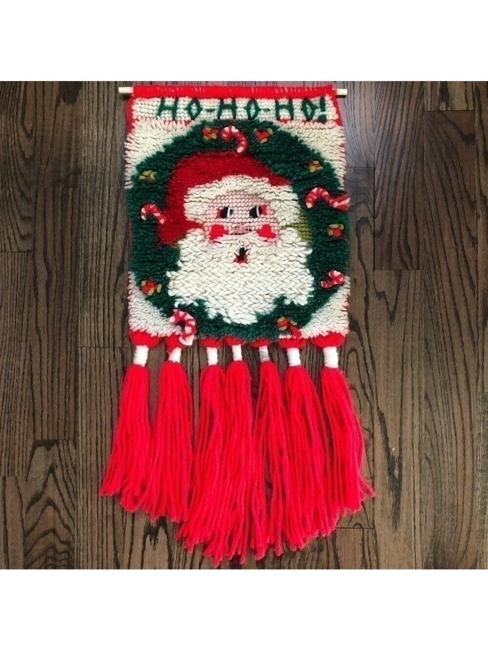 Santa Claus Latch Hook Rug/Wall Hanging